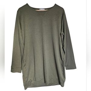 LuckyMore Women's Olive Green Versatile Longline Tunic Dress, Size XL